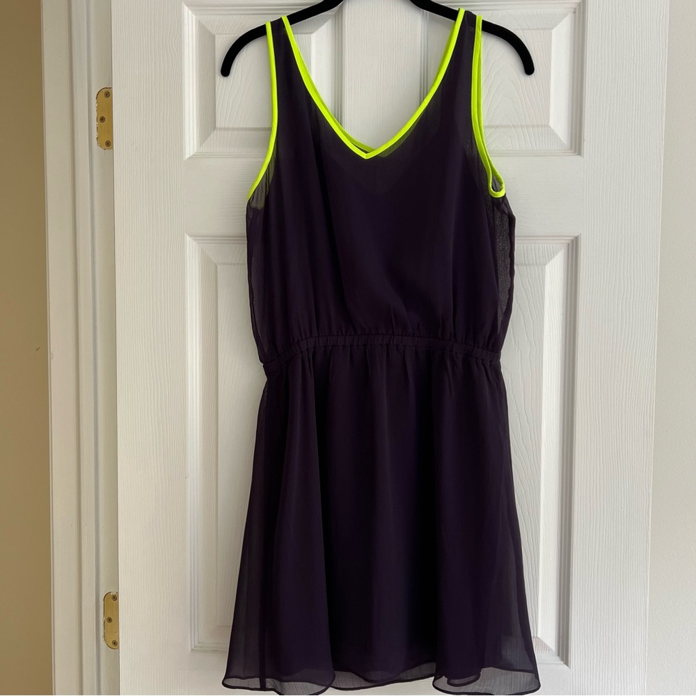 Express Purple Dress with Neon Accents